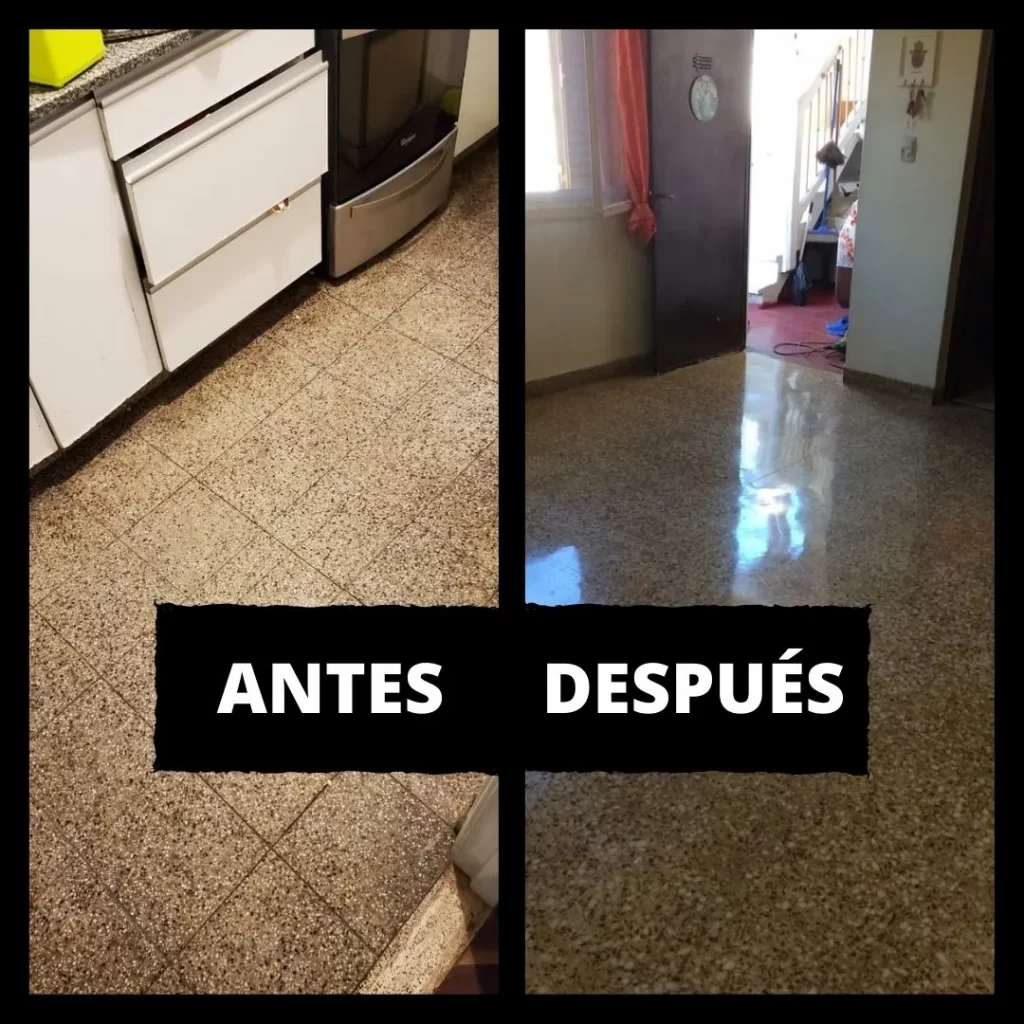 Pulido de piso de granito en cocina y restaurar pisos